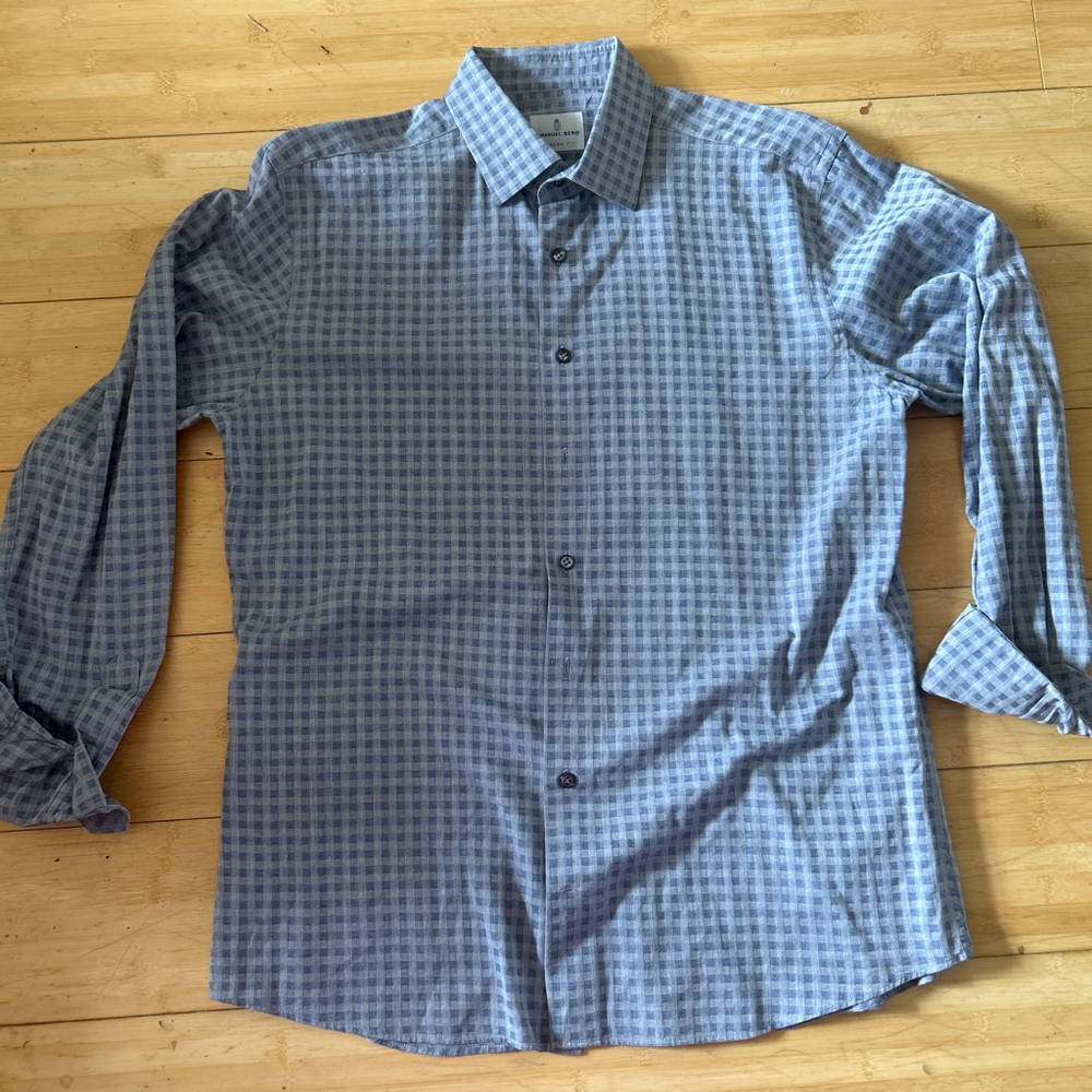Emanuel berg button down shirt size 16